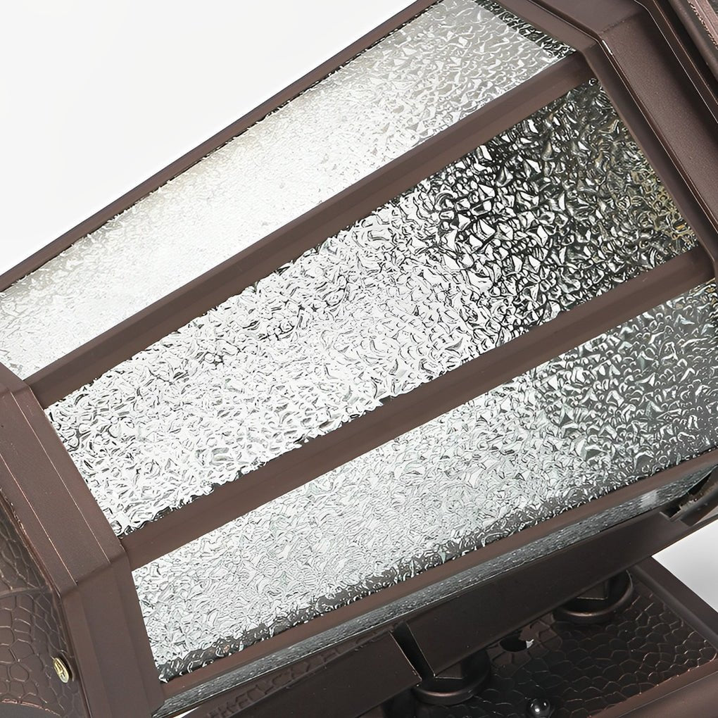 Waterproof Retro Aluminum Glass Shade Outdoor Wall Light