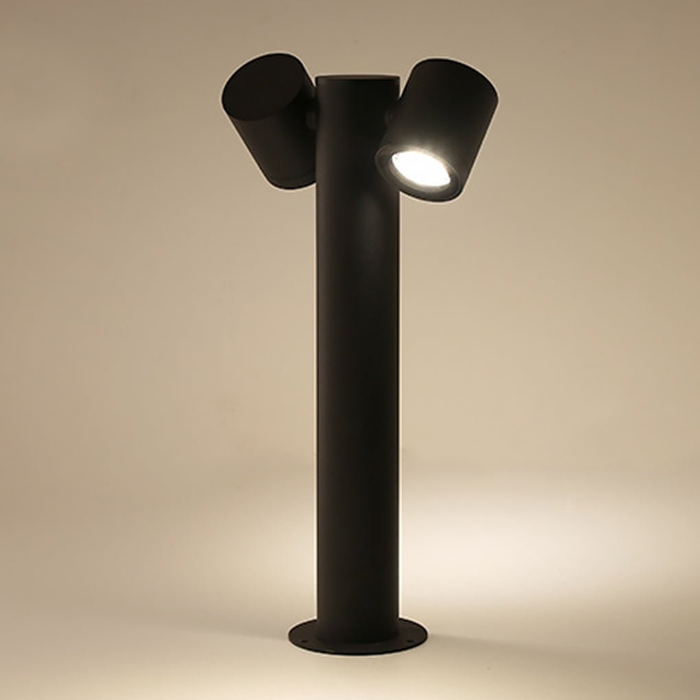 Double Rotatable Light Bollard - Outdoor Lawn Lighting Solution
