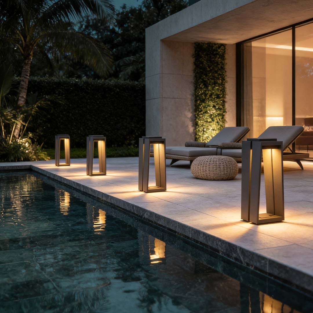 Waterproof Solar Deck Lights - Minimalist Trapezoid LED Lighting