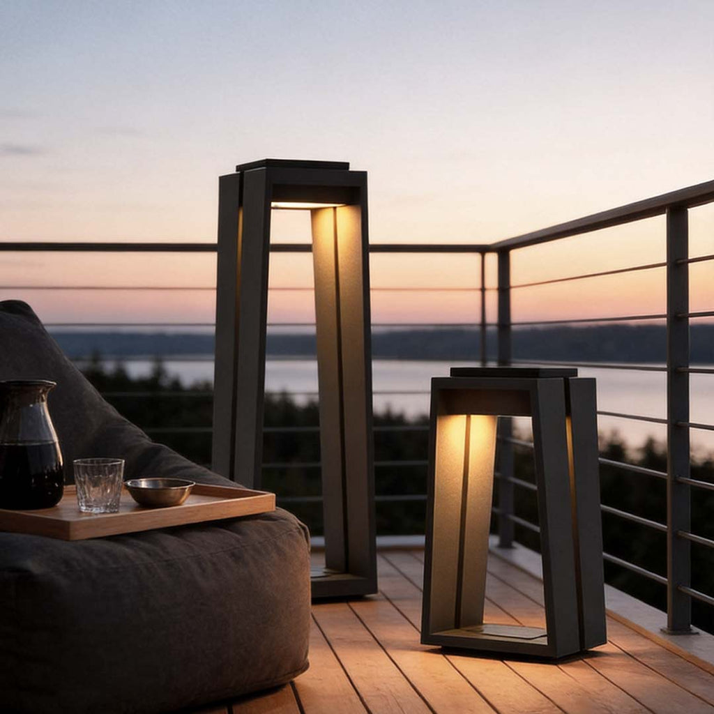 Waterproof Solar Deck Lights - Minimalist Trapezoid LED Lighting