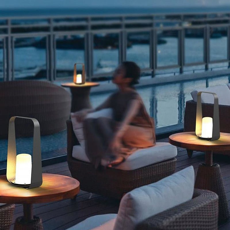 Waterproof USB Rechargeable LED Outdoor Portable Table Lamp - Modern Design for Patio and Garden