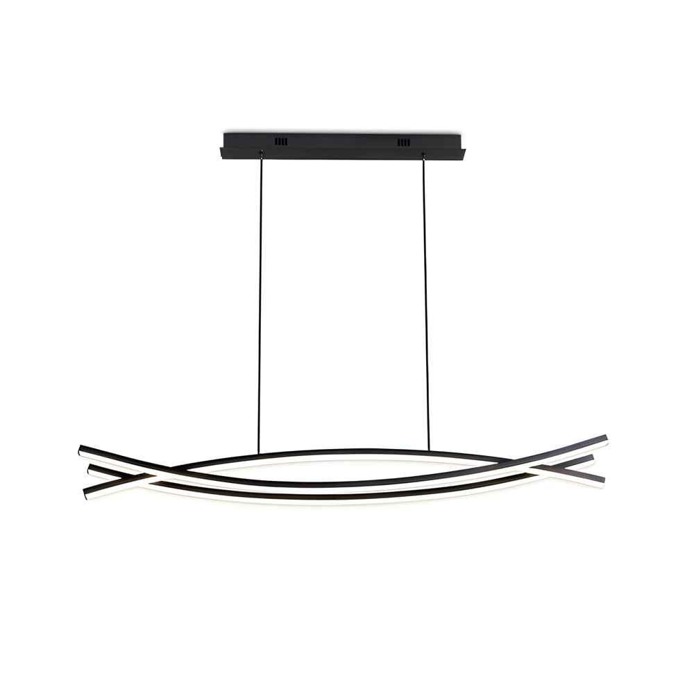 Wave Hanging Light Modern Aluminum LED Ceiling Fixture
