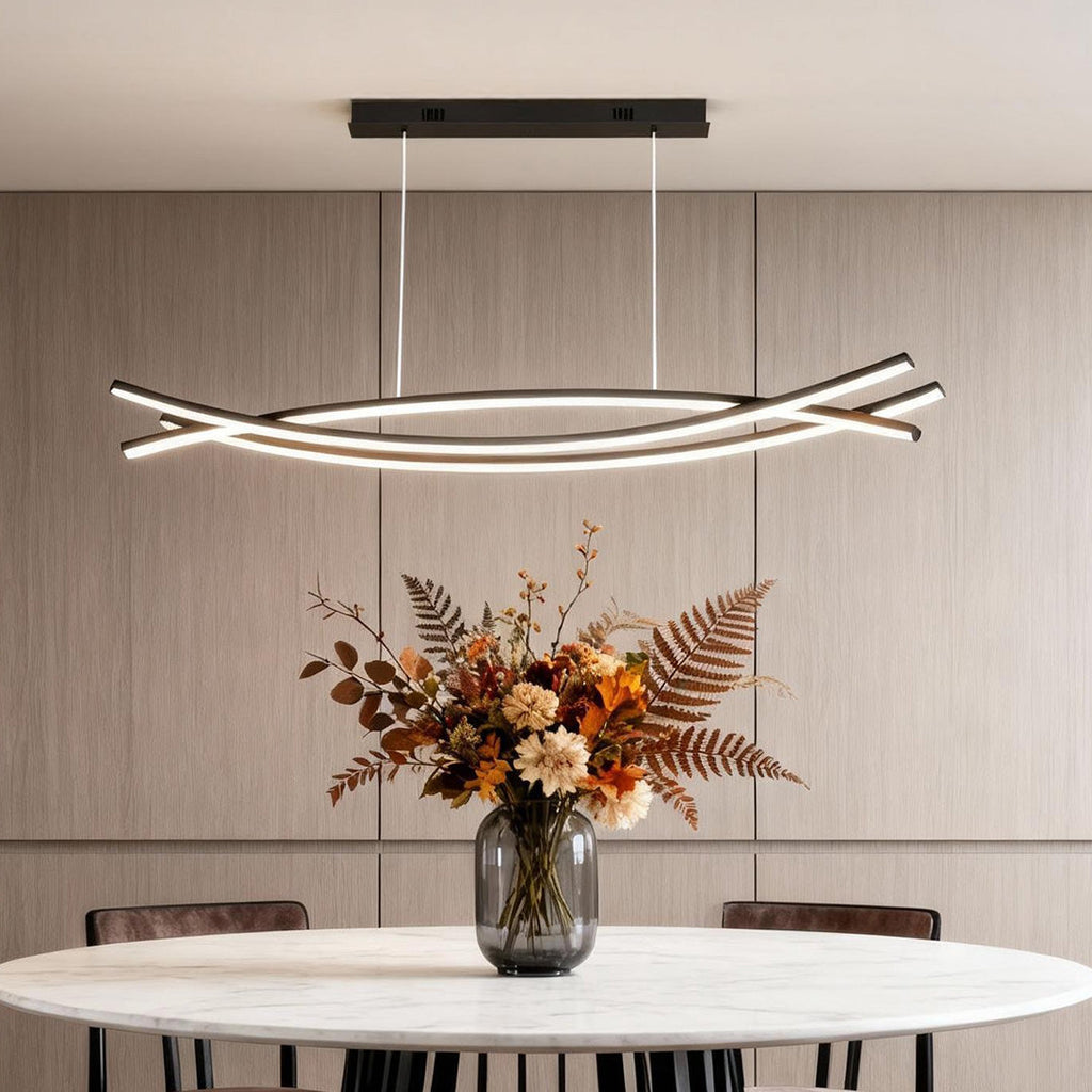 Wave Hanging Light Modern Aluminum LED Ceiling Fixture