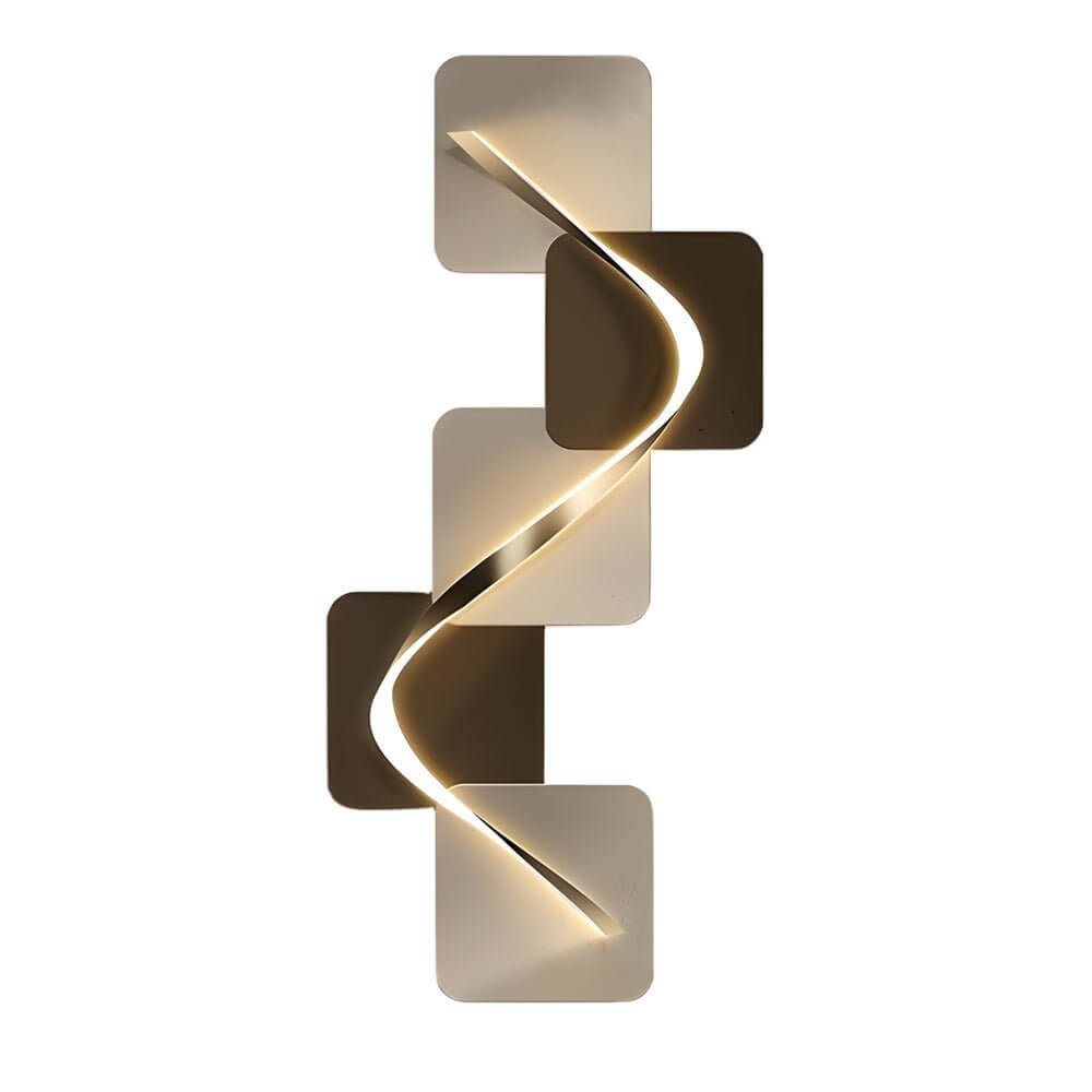 Wave Pattern LED Wall Sconce - Geometric Decorative Light for Modern Spaces