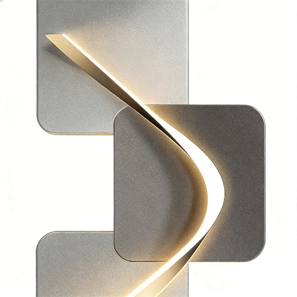 Wave Pattern LED Wall Sconce - Geometric Decorative Light for Modern Spaces
