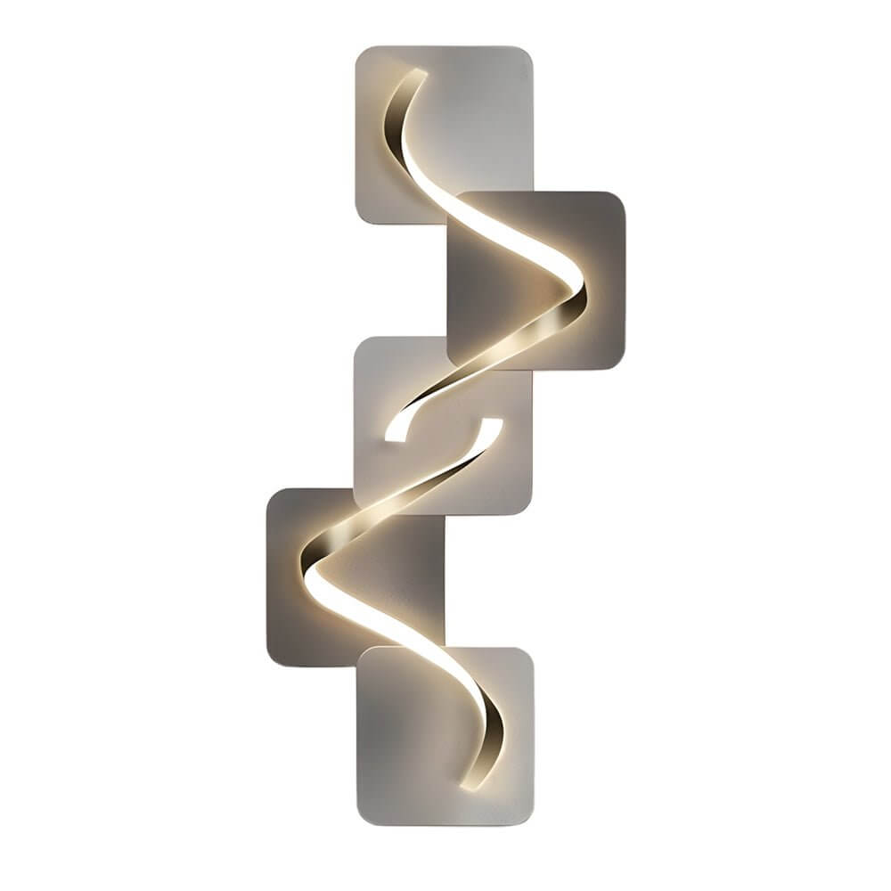 Wave Pattern LED Wall Sconce - Geometric Decorative Light for Modern Spaces