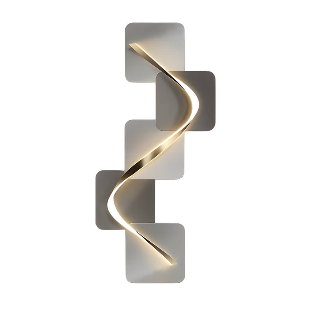 Wave Pattern LED Wall Sconce - Geometric Decorative Light for Modern Spaces