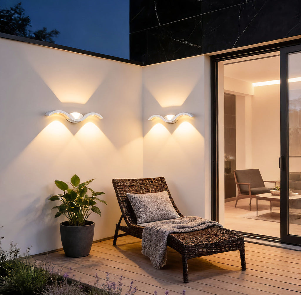 Wave Wall Sconce Outdoor Up-Down LED Light
