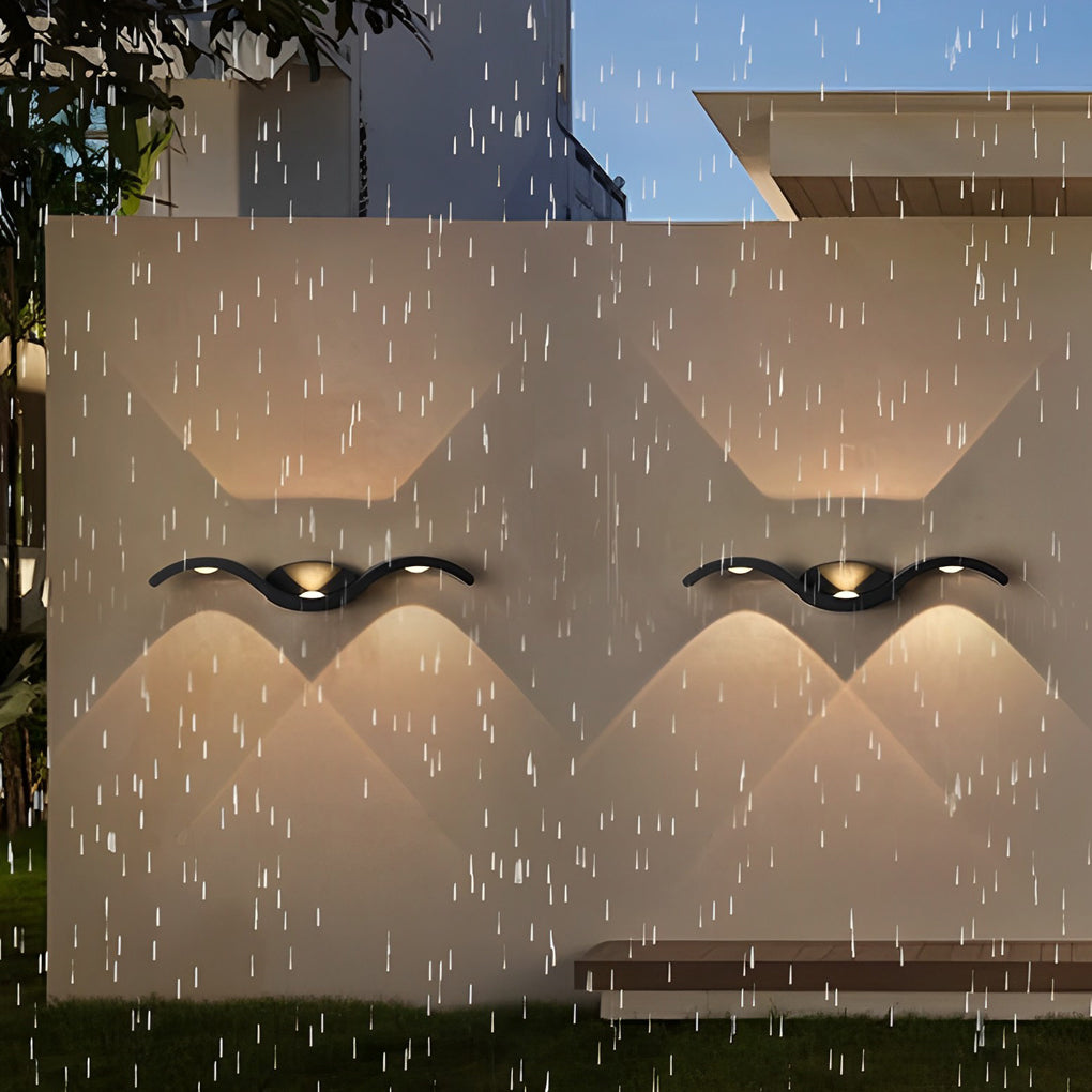 Wave Wall Sconce Outdoor Up-Down LED Light