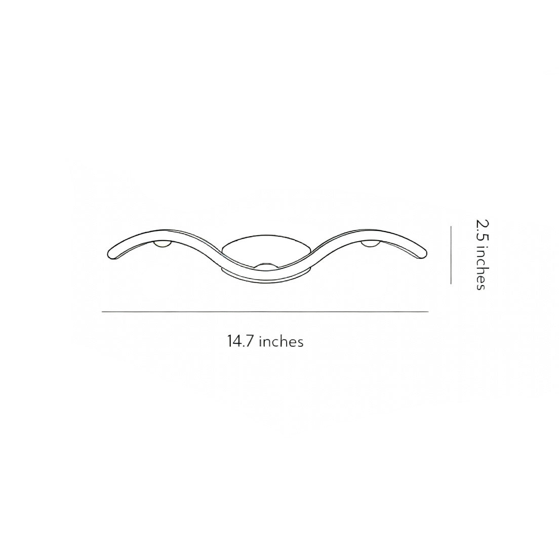 Wave Wall Sconce Outdoor Up-Down LED Light
