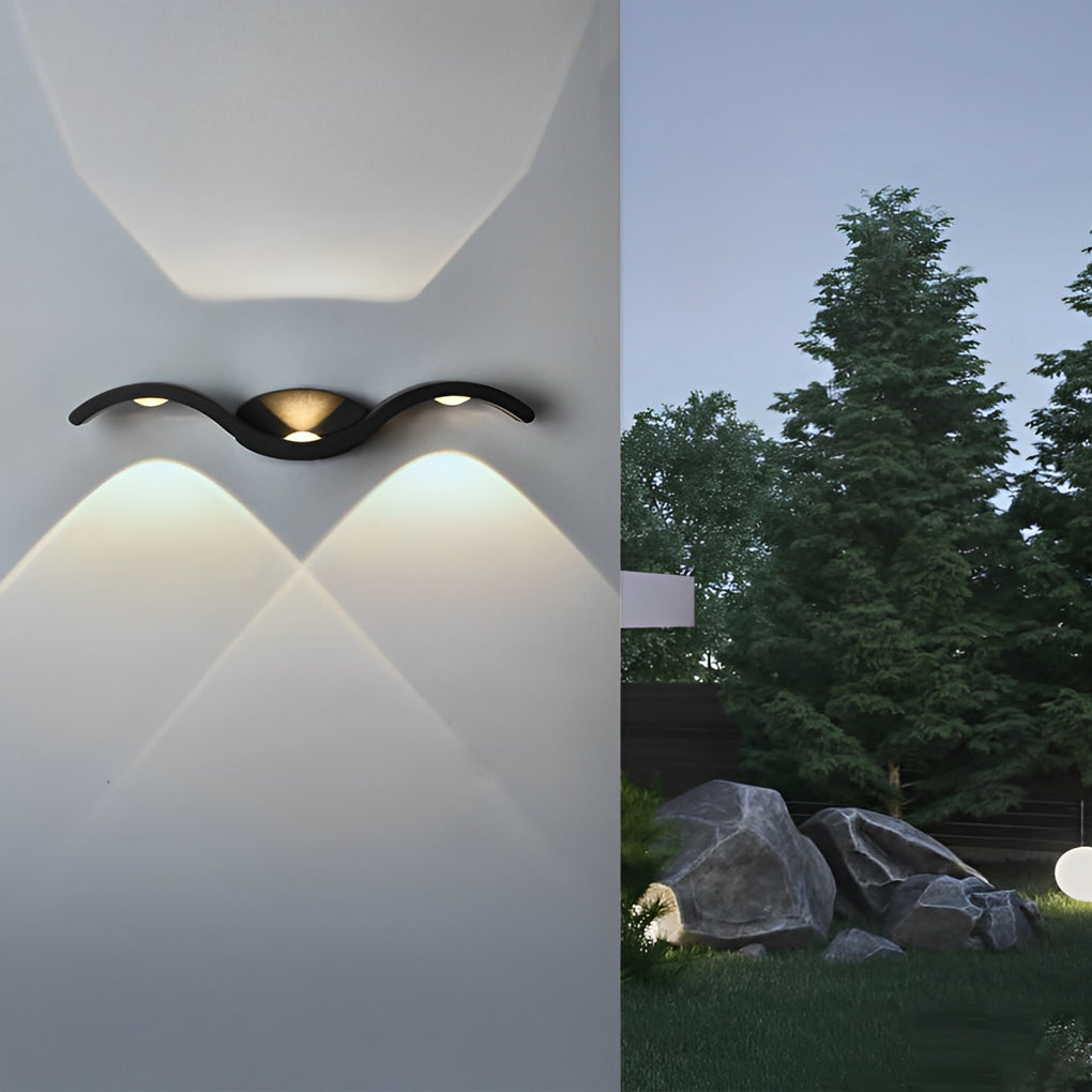 Wave Wall Sconce Outdoor Up-Down LED Light