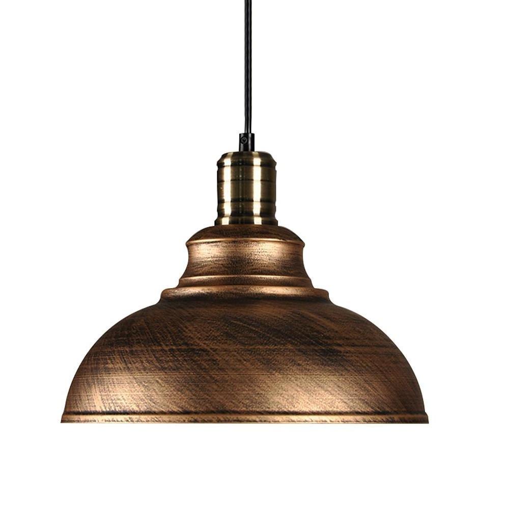 Semi Globe Metal LED Pendant Light - Vintage Style Hanging Lamp for Home Office