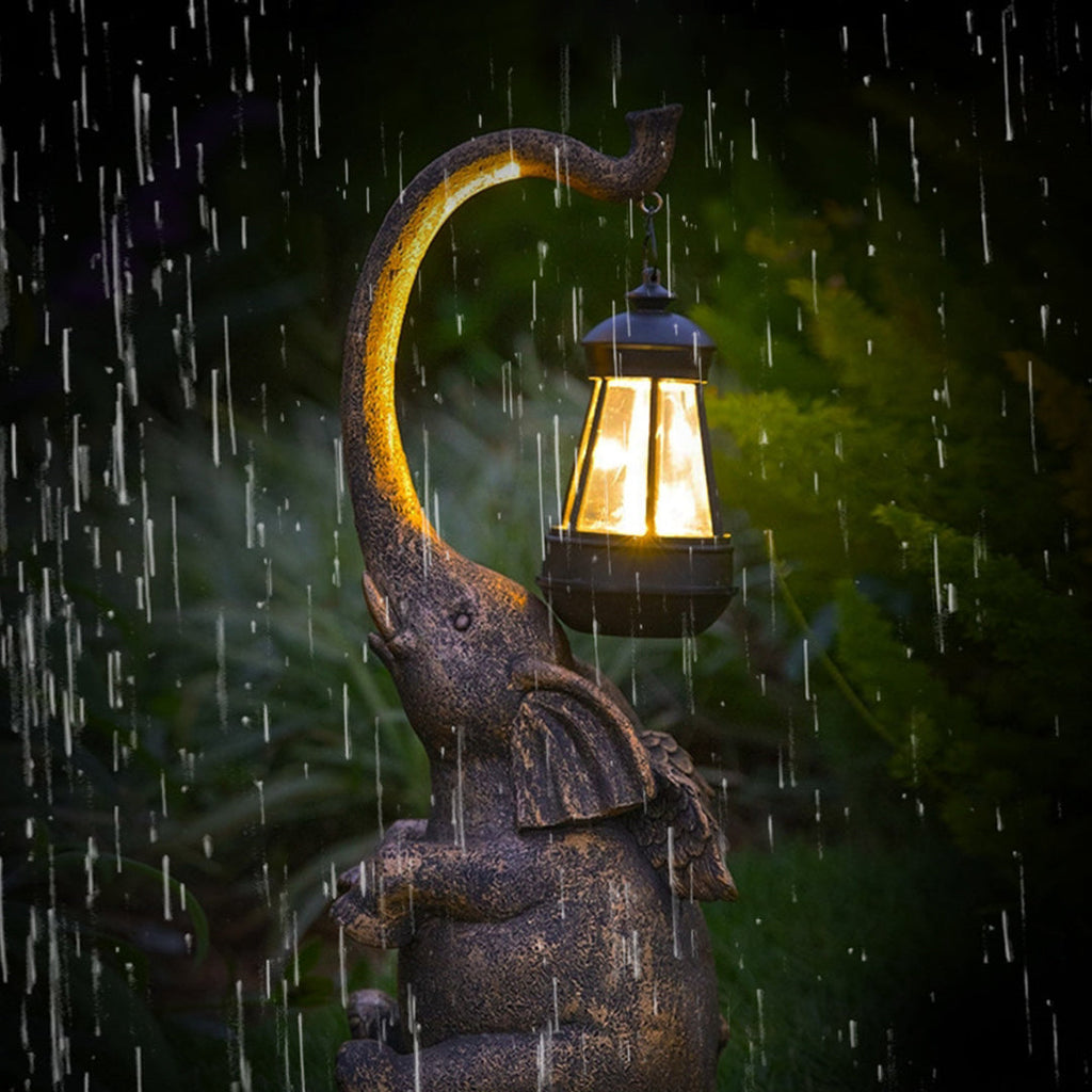 Resin Garden Solar Animal Lights - Outdoor Decorative Lighting, Waterproof Solar Garden Statues, Eco-Friendly Yard Art, LED Animal Figurines