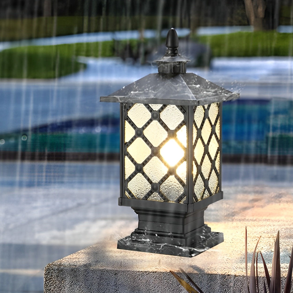 Modern Waterproof Street Light Pillar - Retro Outdoor Lighting Solution