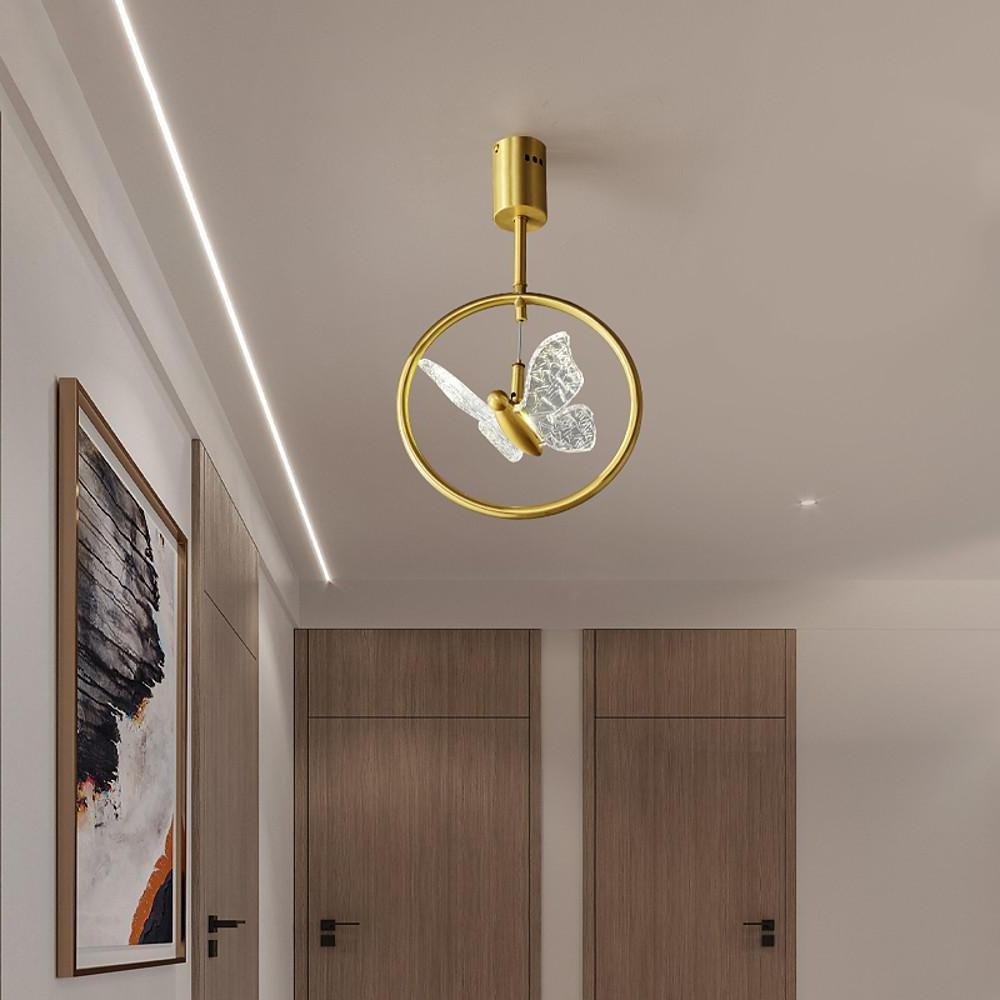 Butterfly Ring LED Nordic Ceiling Light - Semi Flush Mount with Acrylic Shade