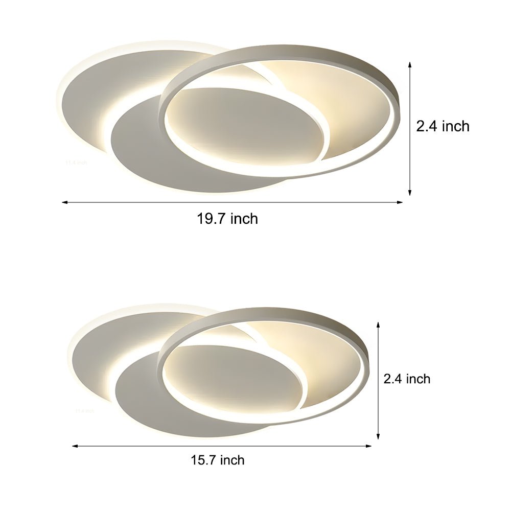 White Circle Acrylic LED Flush Mount Ceiling Light