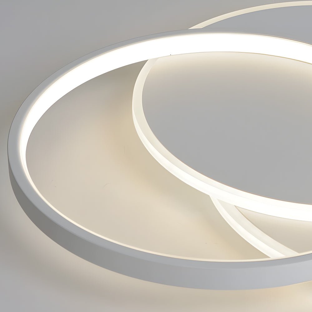 White Circle Acrylic LED Flush Mount Ceiling Light
