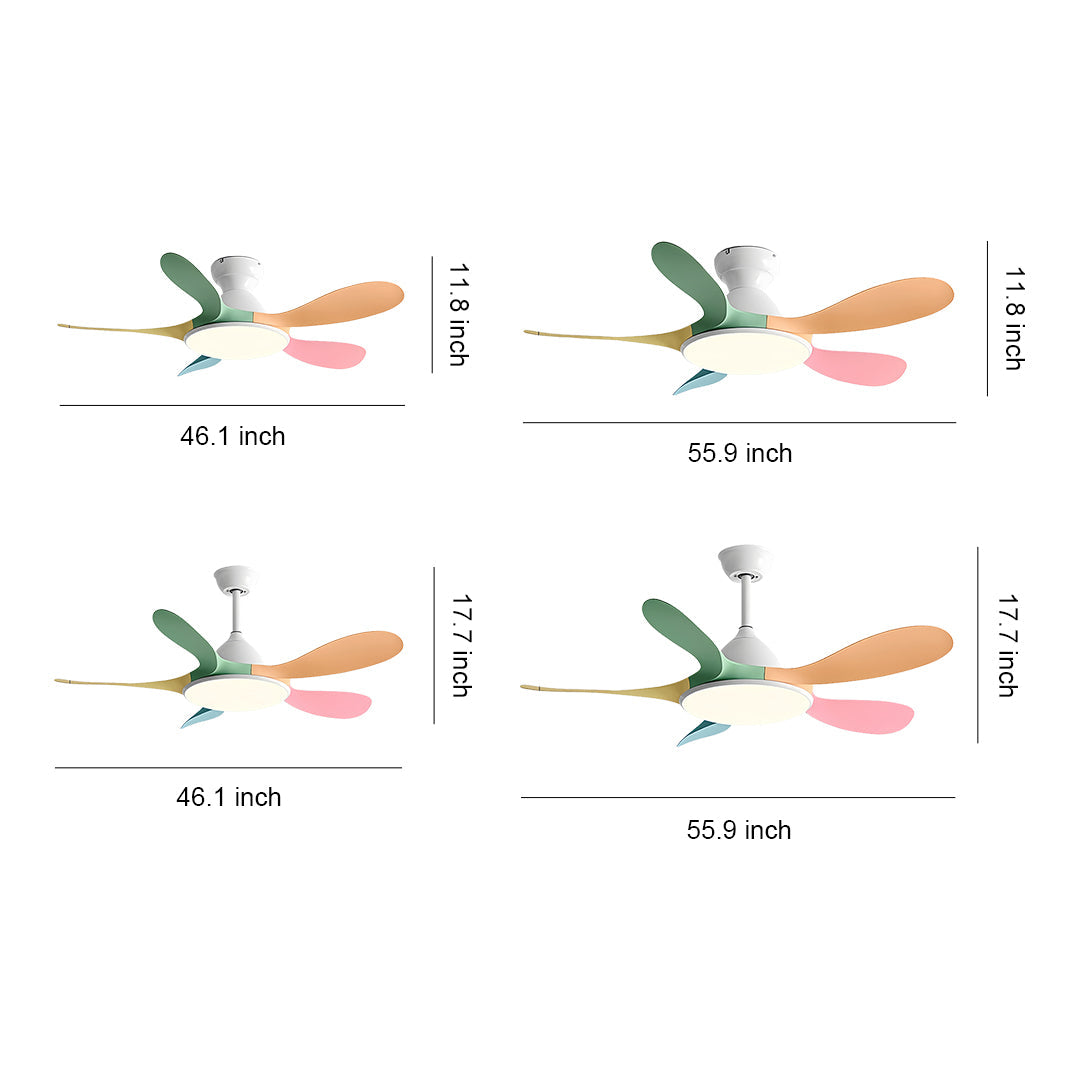 5 Blade Ceiling Fan with Light - ABS Blades, Metal Body, Modern Design