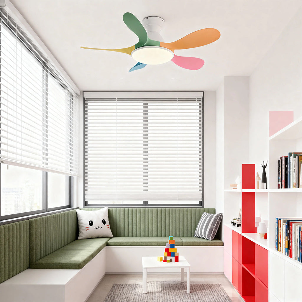 5 Blade Ceiling Fan with Light - ABS Blades, Metal Body, Modern Design