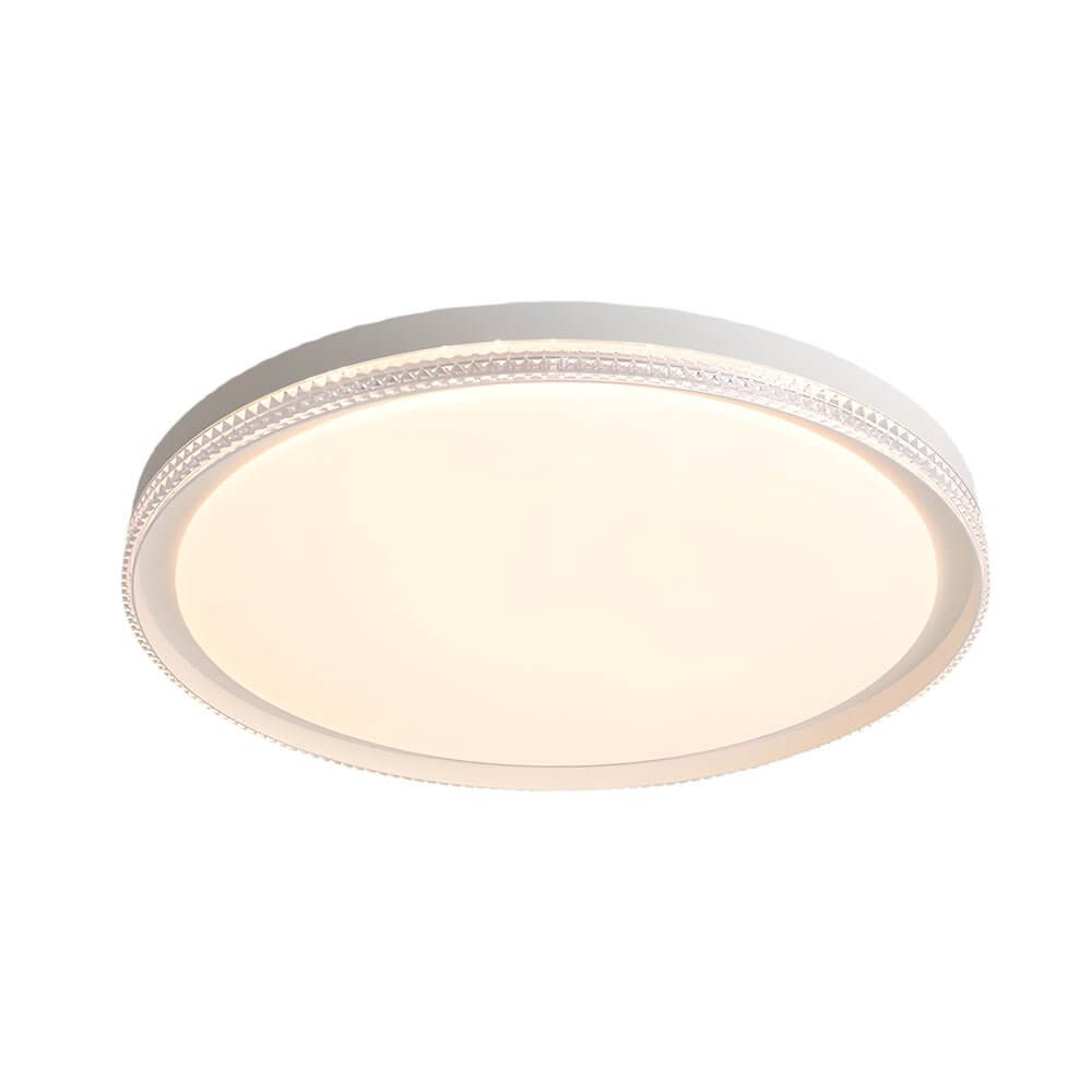 White Acrylic LED Flush Ceiling Light | Modern Ceiling Fixture | Energy-Efficient Lighting | Sleek Design | Bright Interior Illumination
