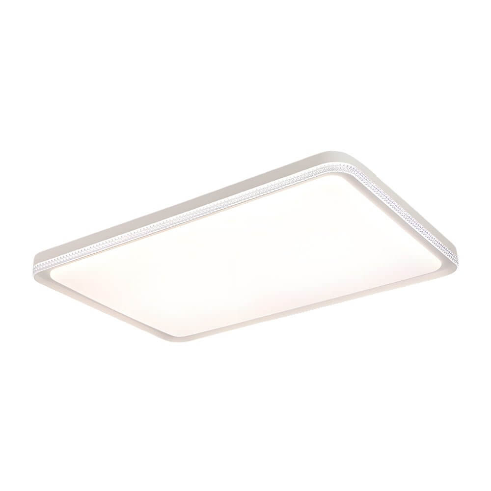 White Acrylic LED Flush Ceiling Light | Modern Ceiling Fixture | Energy-Efficient Lighting | Sleek Design | Bright Interior Illumination
