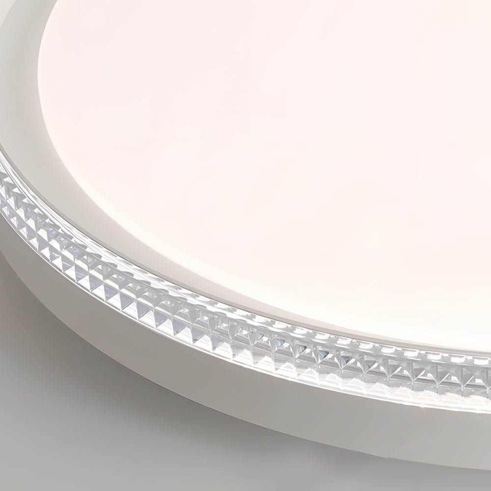 White Acrylic LED Flush Ceiling Light | Modern Ceiling Fixture | Energy-Efficient Lighting | Sleek Design | Bright Interior Illumination