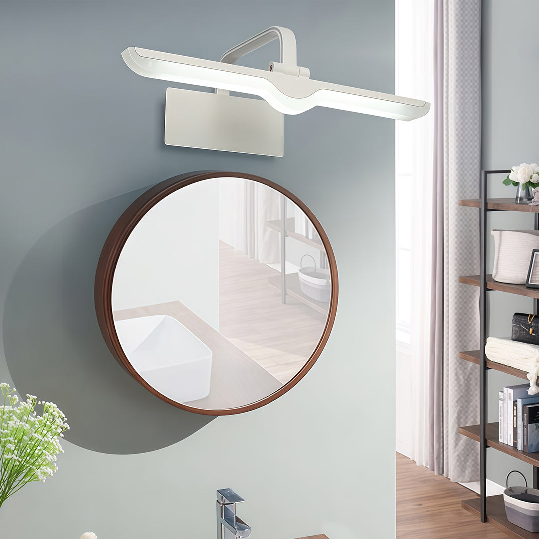 White Bathroom Vanity Lights Waterproof Adjustable LED Lamp | Modern Bathroom Lighting | Dimmable LED Vanity Fixtures | Energy-Efficient Lighting | Indoor Waterproof Vanity Light | Stylish Bathroom Lighting Solutions | Easy Installation | Contemporary LED