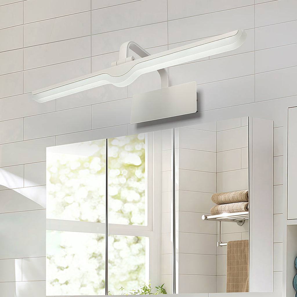 White Bathroom Vanity Lights Waterproof Adjustable LED Lamp | Modern Bathroom Lighting | Dimmable LED Vanity Fixtures | Energy-Efficient Lighting | Indoor Waterproof Vanity Light | Stylish Bathroom Lighting Solutions | Easy Installation | Contemporary LED