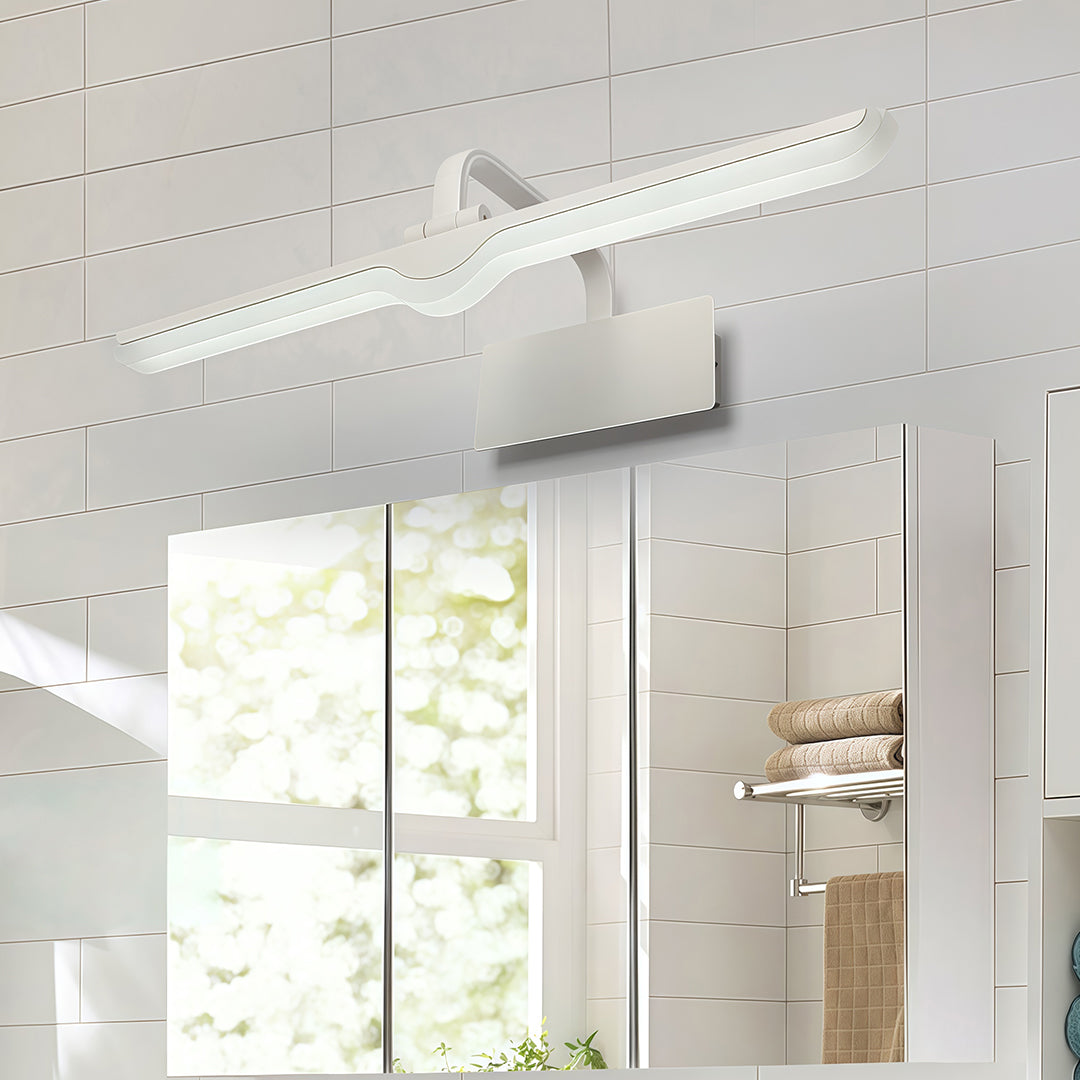 White Bathroom Vanity Lights Waterproof Adjustable LED Lamp | Modern Bathroom Lighting | Dimmable LED Vanity Fixtures | Energy-Efficient Lighting | Indoor Waterproof Vanity Light | Stylish Bathroom Lighting Solutions | Easy Installation | Contemporary LED