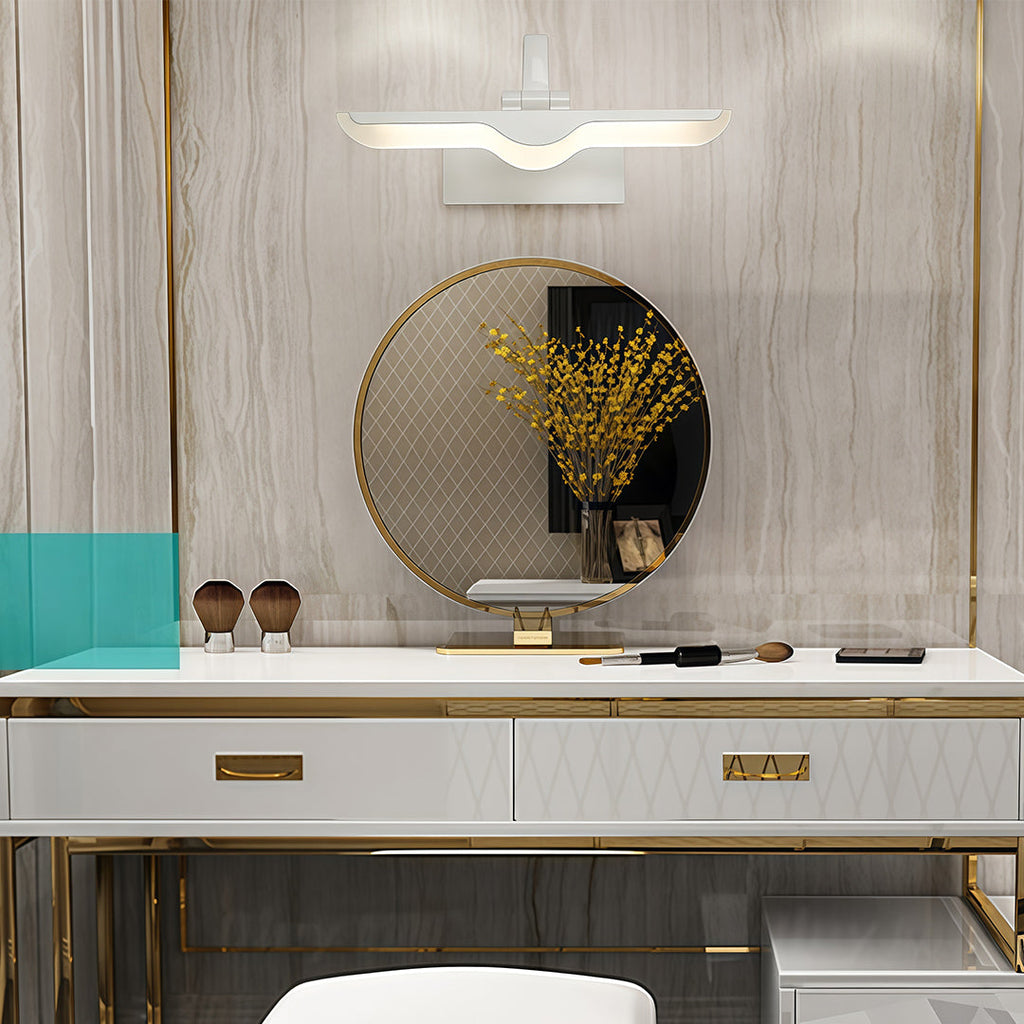 White Bathroom Vanity Lights Waterproof Adjustable LED Lamp | Modern Bathroom Lighting | Dimmable LED Vanity Fixtures | Energy-Efficient Lighting | Indoor Waterproof Vanity Light | Stylish Bathroom Lighting Solutions | Easy Installation | Contemporary LED
