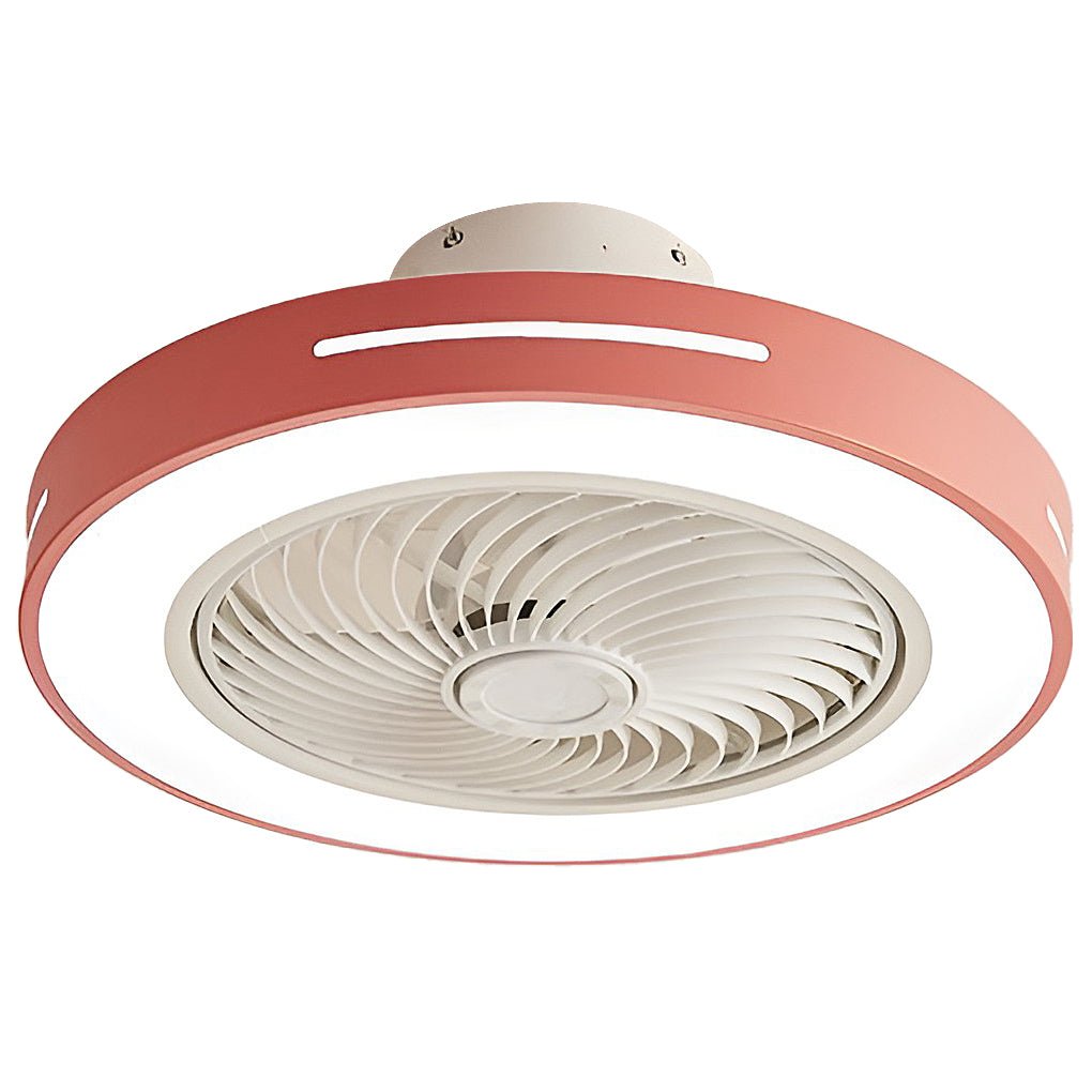 White Ceiling Fan Flush Mount with Smart LED Light