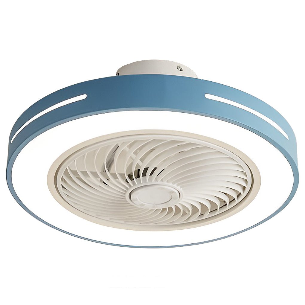 White Ceiling Fan Flush Mount with Smart LED Light