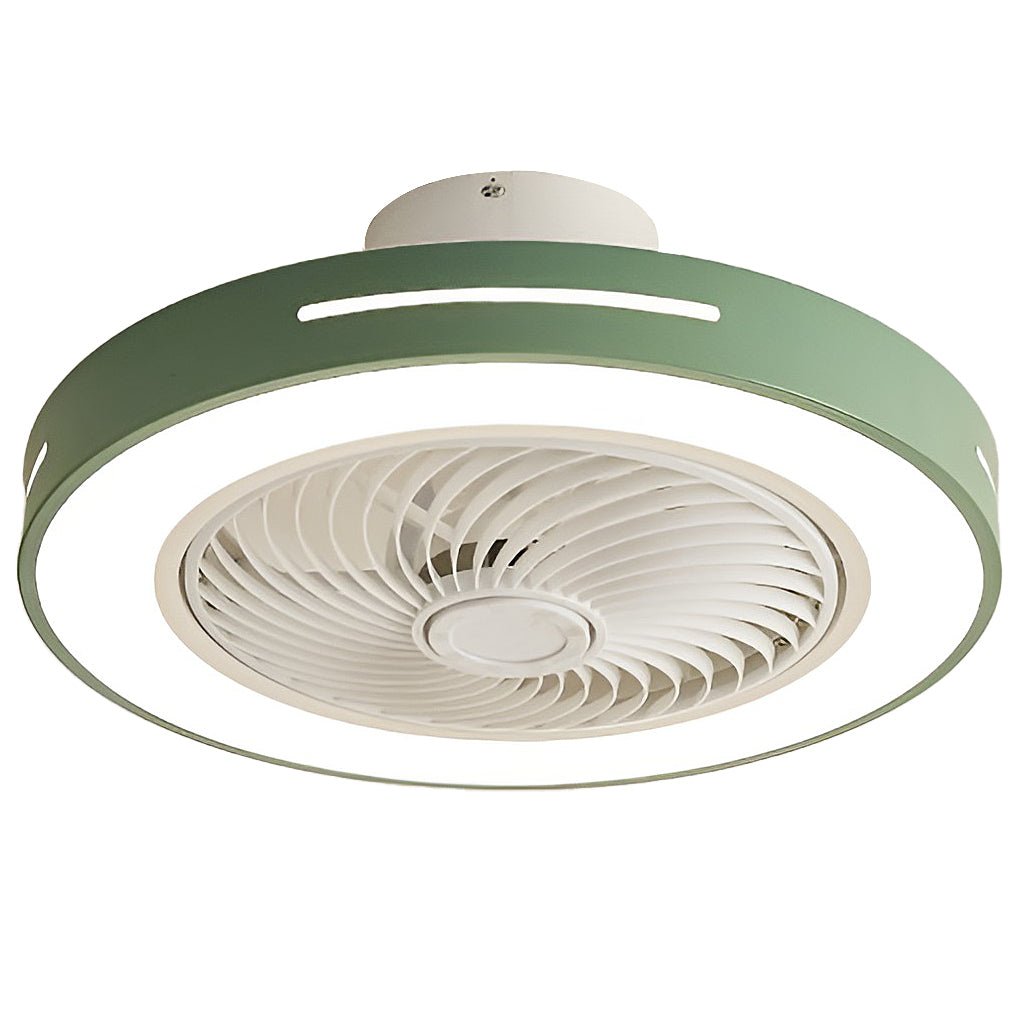White Ceiling Fan Flush Mount with Smart LED Light