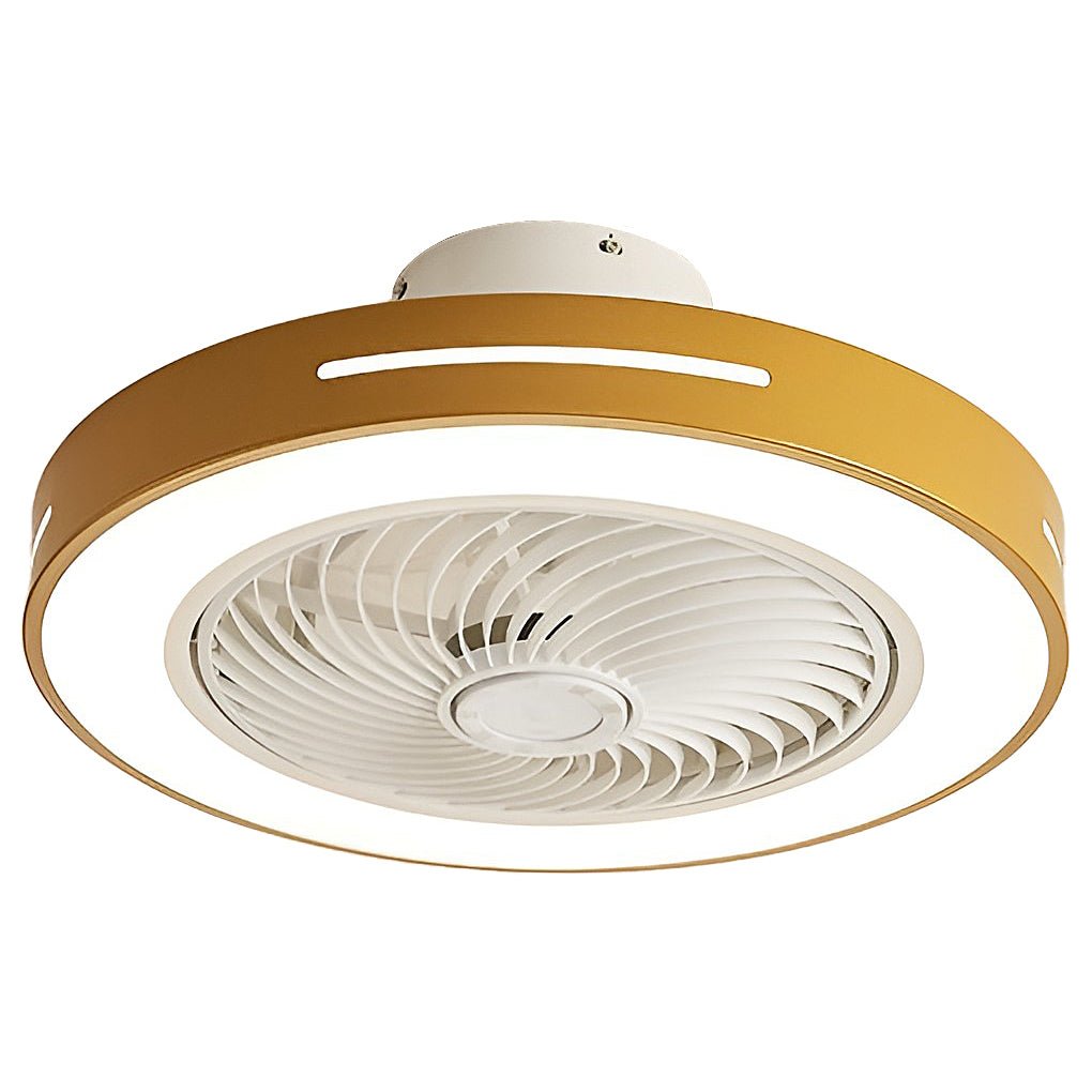 White Ceiling Fan Flush Mount with Smart LED Light