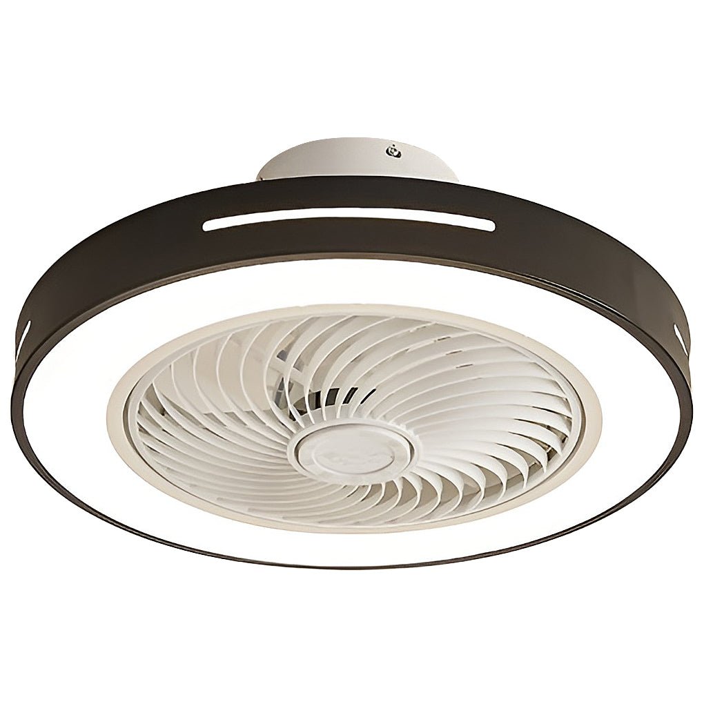 White Ceiling Fan Flush Mount with Smart LED Light