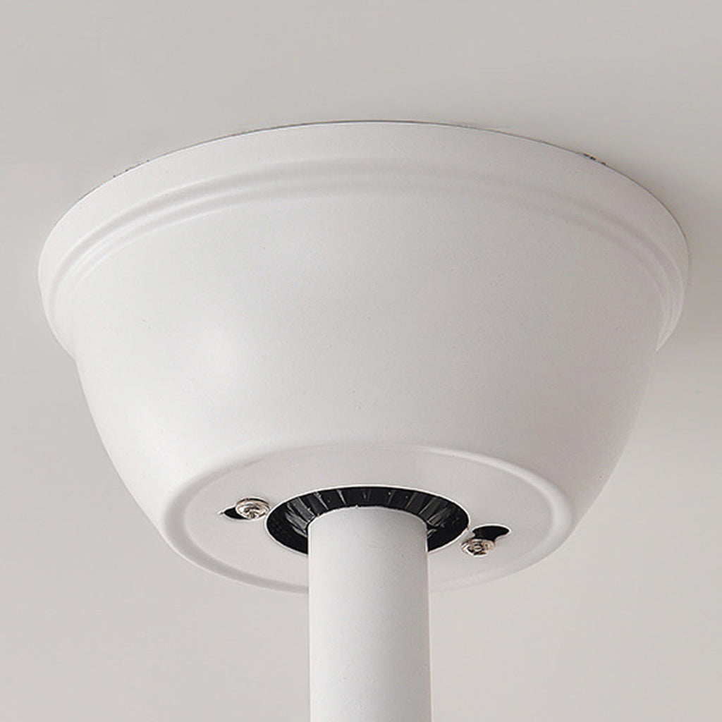 White Ceiling Fan with Light – Nordic Transparent Blade Fixture