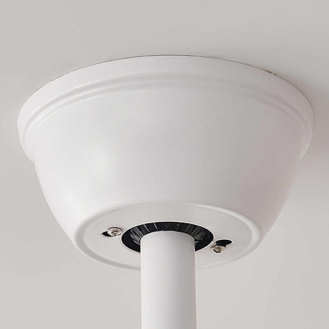 White Ceiling Fan with Light – Nordic Transparent Blade Fixture