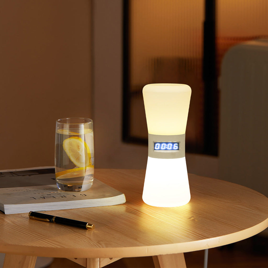 Compact Gravity Sensor Ambient Hourglass Lamp - Small White Table Lamp for Stylish Home Decor