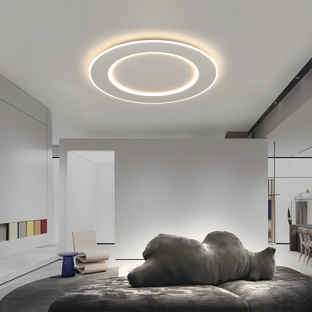 White Dimmable LED Circular Flush Ceiling Light
