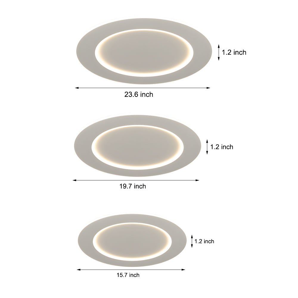 White Dimmable LED Circular Flush Ceiling Light