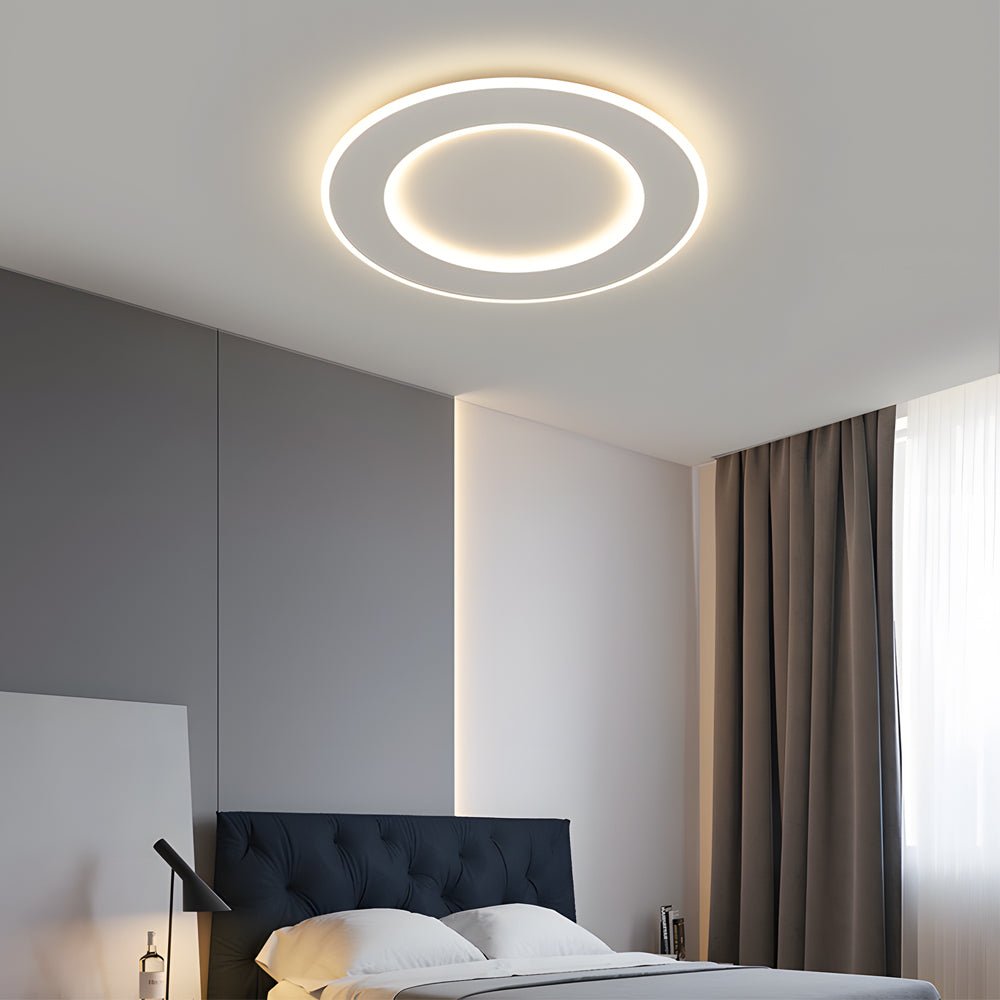 White Dimmable LED Circular Flush Ceiling Light