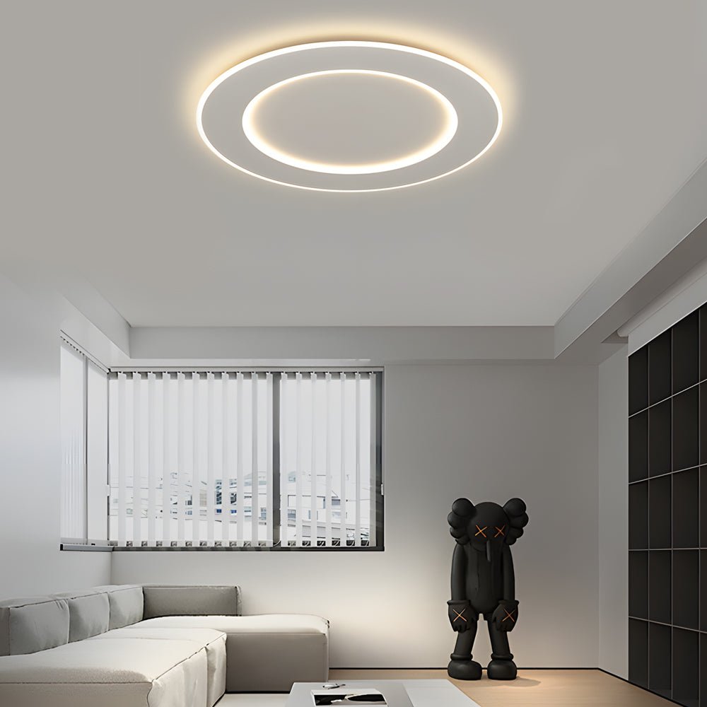 White Dimmable LED Circular Flush Ceiling Light