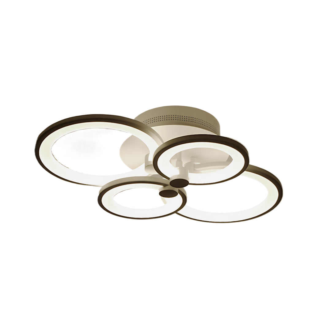 Elegant Overlapping Rings Ceiling Light - Unique Multi Ring LED Lamp