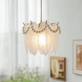 White Glass Pendant Light - Modern Unique Ceiling Fixture