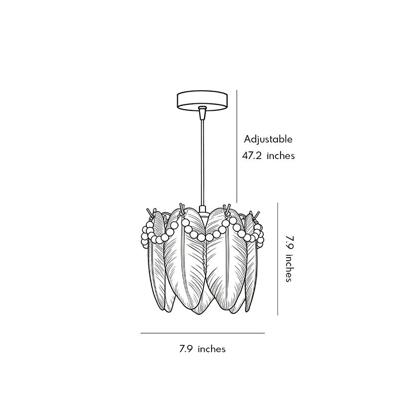 White Glass Pendant Light - Modern Unique Ceiling Fixture