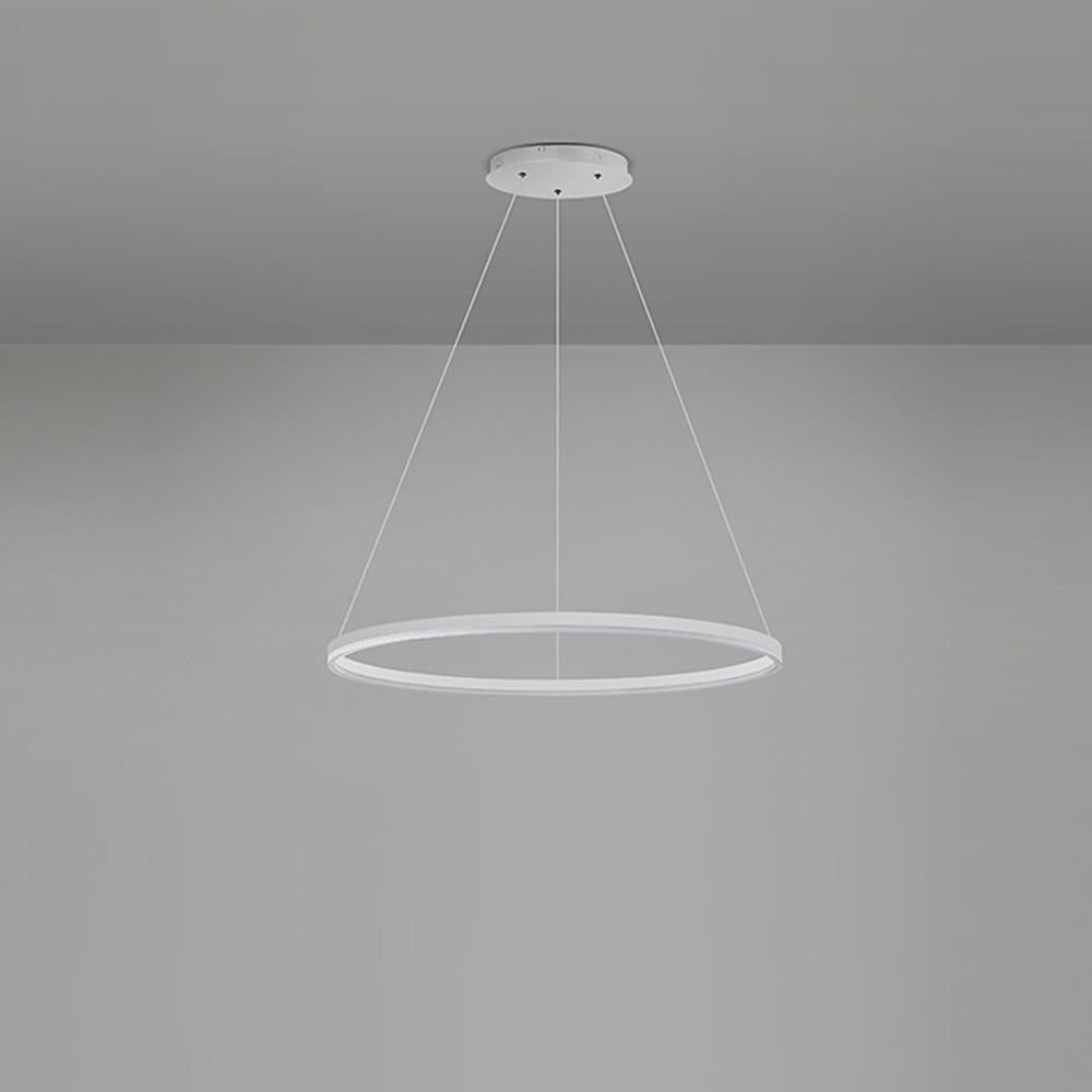 Black LED Ring Chandelier - Modern Aluminum Ceiling Light