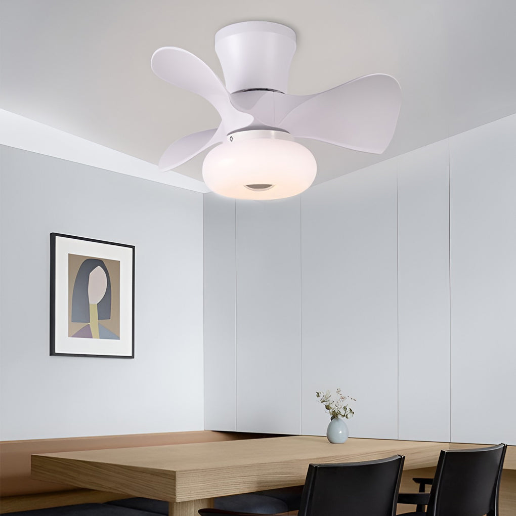 Macaron Ceiling Fan with LED Light - Modern Home Decor, Stylish Ceiling Fan, Energy-Efficient Lighting, Ceiling Fan for Living Room