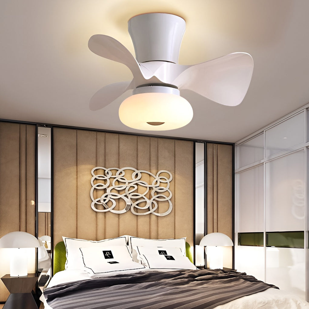 Macaron Ceiling Fan with LED Light - Modern Home Decor, Stylish Ceiling Fan, Energy-Efficient Lighting, Ceiling Fan for Living Room