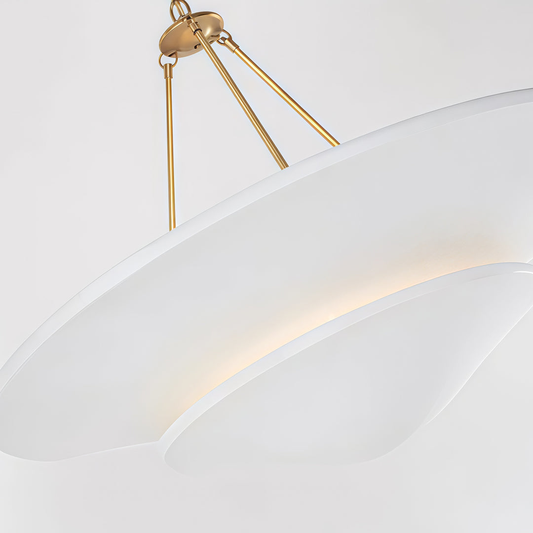 White Plaster Chandelier French Vintage Ceiling Light