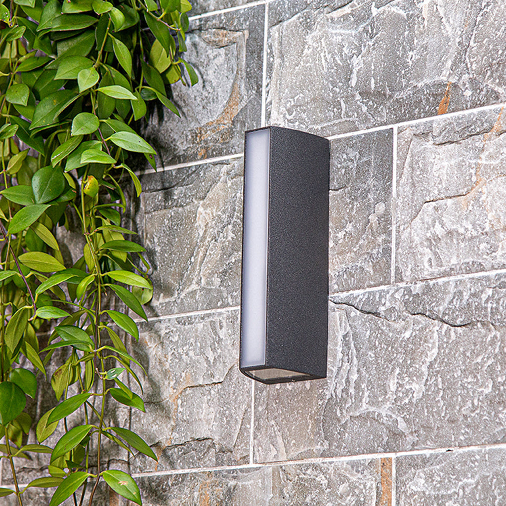 Black Outdoor Wall Sconce Modern Waterproof Strip Light